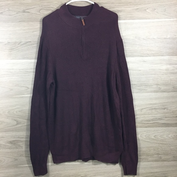 Nordstrom Men's Tall Maroon Cardigan Top - Picture 3 of 4